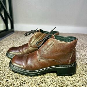 Josef Seibel Women's Size 37/6.5W Boots Leather Brown Lace Up Ankle